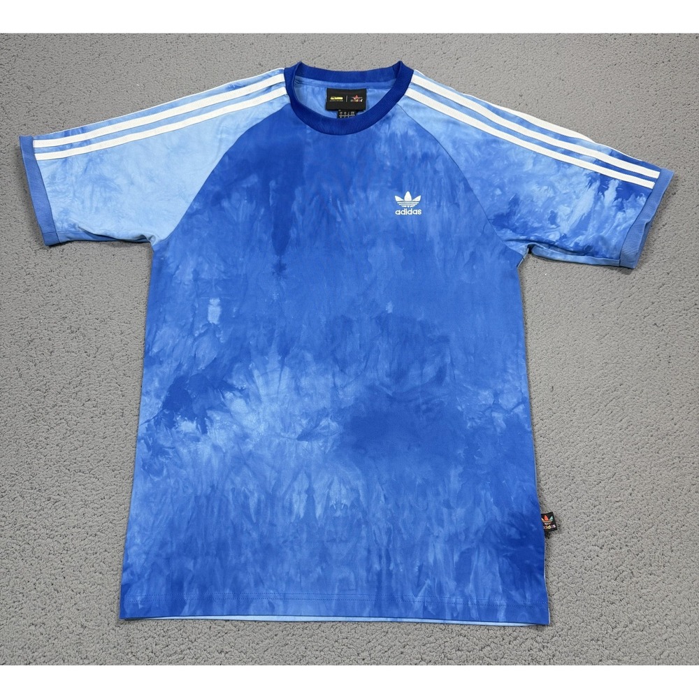 Adidas x Pharrell Williams Hu Shirt Mens Small Blue Tie Dye Graphic Tee CW9099